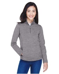 Devon  Jones Women's Newbury Mélange Fleece Quarter-Zip Pullover