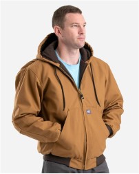 Berne Apparel Men's Tall Highland Washed Cotton Duck Hooded Jacket