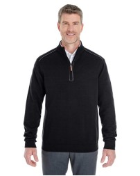 Devon  Jones Men's Manchester Fully-Fashioned Quarter-Zip Pullover Sweater