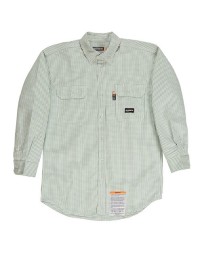 Berne Apparel Men's Flame-Resistant Down Plaid Work Shirt