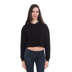 Lane Seven Women's Cropped Fleece Hooded Sweatshirt