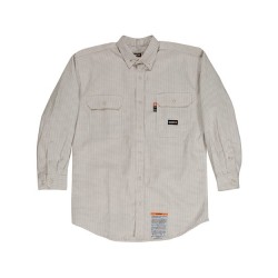 Berne Apparel Men's Tall Flame-Resistant Down Plaid Work Shirt
