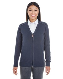 Devon  Jones Women's Manchester Fully-Fashioned Full-Zip Cardigan Sweater