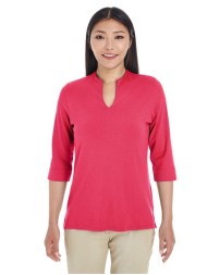Devon  Jones Women's Perfect Fit Tailored Open Neckline Top