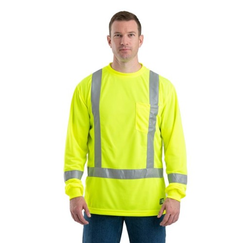 Berne Apparel Men's Hi-Vis Class 3 Performance Pocket T-Shirt