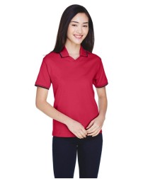Devon  Jones Women's Tipped Perfect Pima Interlock Polo