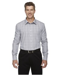 Devon  Jones Men's Crown Collection Glen Plaid Woven Dress Shirt