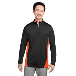 Harriton Men's Flash Snag Protection Plus IL Colorblock Quarter-Zip Pullover