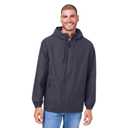 Harriton Unisex Flex Twill Hooded Jacket