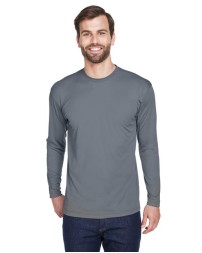 UltraClub Men's Cool  Dry Sport Long Sleeve Performance Interlock T-Shirt