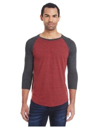 Threadfast Apparel Triblend Three-Quarter Sleeve Raglan T-Shirt