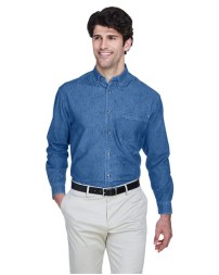 UltraClub Men's Cypress Denim Shirt with Pocket