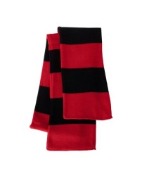 Sportsman Rugby-Striped Knit Scarf
