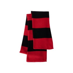 Sportsman Rugby-Striped Knit Scarf
