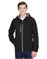North End Men's Glacier Insulated Three-Layer Fleece Soft Shell Hood Jacket