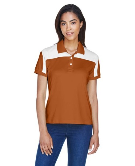 Team 365 TT22W Women's Victor Performance Polo – 5 oz. Polyester/Spandex Contrast Panel Polo | XS–3XL