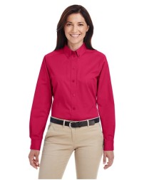 Harriton Women's Foundation Cotton Twill Shirt with Teflon