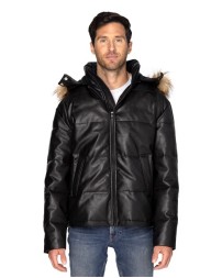 Threadfast Apparel Vegan Leather Puffer Jacket
