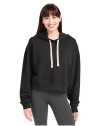 Glyder Women's Vintage Oversized Cropped Hooded Sweatshirt