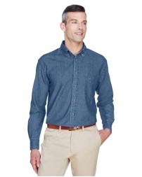 Harriton Men's Tall Long Sleeve Denim Shirt