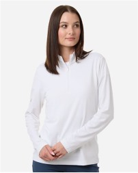 Adidas Women's Textured Stripe Quarter-Zip Pullover