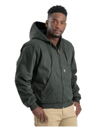 Berne Apparel Men's Tall Heartland Washed Cotton Duck Hooded Jacket