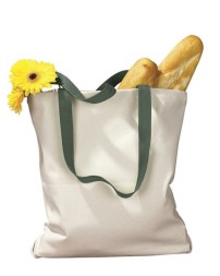 BAGedge Canvas Tote with Contrast-Color Handles