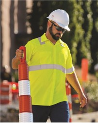 Red Kap High Visibility Safety Short Sleeve Work Shirt