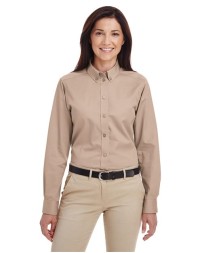 Harriton Men's Foundation Cotton Twill Dress Shirt with Teflon