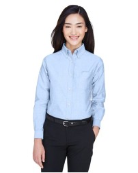 UltraClub Women's Classic Wrinkle-Resistant Oxford Shirt