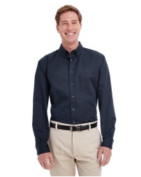Harriton Men's Tall Foundation Cotton Twill Shirt with Teflon