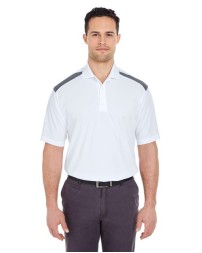 UltraClub Unisex Cool  Dry Two-Tone Mesh Piqué Polo