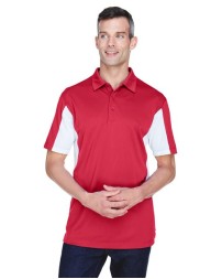 Harriton Men's Side Blocked Micro-Pique Polo