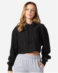 Champion Women's Reverse Weave Hooded Cropped Sweatshirt