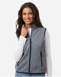 North End Women's Jasper Jacquard Fleece Vest