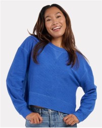 Boxercraft Women's Cropped Boxy Long Sleeve T-Shirt