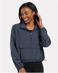 Boxercraft Women's Stretch Woven Quarter-Zip Pullover