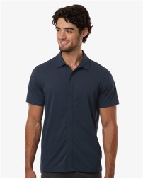 AllPro Men's Pro-Flex Sorona Button Down Short Sleeve Shirt