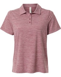 Team 365 Women's Relay Heathered Stripe Polo