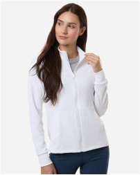 Adidas A1015 Women's Performance Textured Full-Zip Jacket – 7.7 oz. 91/9 Recycled Polyester/Elastane Stand-Up Collar Jacket | XS–2XL