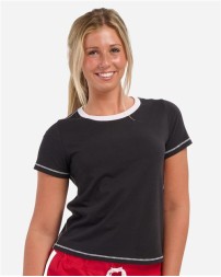 Boxercraft Women's Contrast Stitch Baby Tee