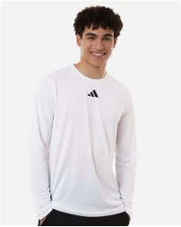 Adidas AT104 Men's Pregame Long Sleeve T-Shirt – Men's 4.4 oz. Recycled Polyester Long Sleeve Tee | S–4XL