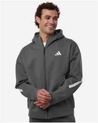 Adidas AT220 Men's Z.N.E. Full-Zip Hooded Sweatshirt – 9.7 oz. 57/43 Recycled Polyester/Cotton Double Knit | Regular Fit