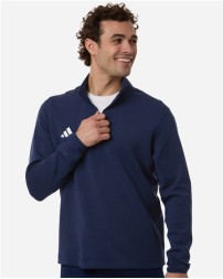 Adidas AT400 Men's 3-Stripes Quarter-Zip Pullover – 7.2 oz. 48/44/8 Modal/Recycled Polyester/Elastane