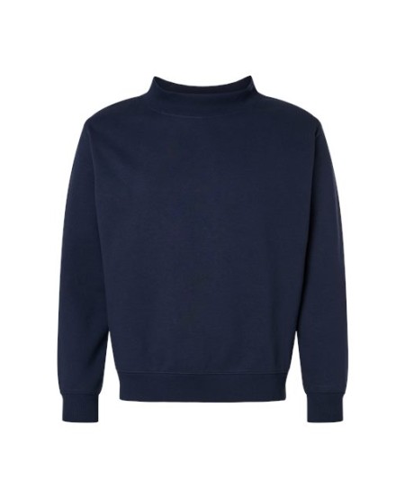 LAT 6928 Unisex Mock Neck Fleece Sweatshirt – 7.4 oz. 60/40 Combed Ring-Spun Cotton/Polyester | S–3XL