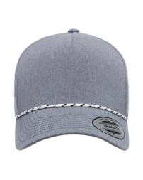 YP Classics 5389BD Five-Panel Perforated Rope Cap – 95/5 Polyester/PU Spandex | Laser Cut | Silver Underbill | OSFA