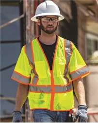 Kishigo Unisex Ultra-Cool Six-Pocket Mesh Surveyors Vest