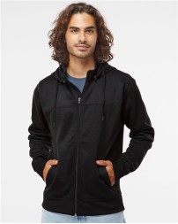 Independent Trading Co Poly-Tech Full-Zip Hooded Sweatshirt