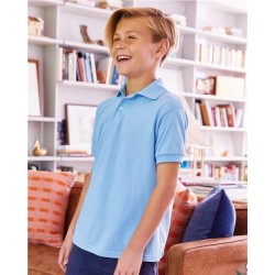 Hanes Youth Ecosmart Jersey Polo