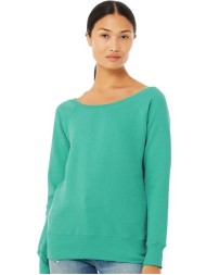 BELLA  CANVAS Womens Sponge Fleece Wide Neck Sweatshirt
